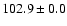 $ 102.9 \pm 0.0$