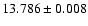 $13.786\pm0.008$