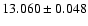 $13.060 \pm 0.048$