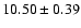 $10.50 \pm 0.39$