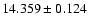 $14.359\pm0.124$