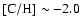 ${\rm [C/H]} \sim -2.0$