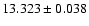 $13.323 \pm 0.038$