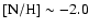 ${\rm [N/H]} \sim -2.0$