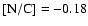 ${\rm [N/C]} = -0.18$