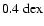 $0.4~{\rm dex}$