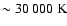 $\sim 30~000~{\rm K}$