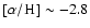 $[\alpha/\element{H}] \sim -2.8$