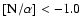$[\element{N}/\alpha] < -1.0$