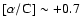 $[\alpha/\element{C}] \sim +0.7$