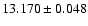 $13.170 \pm 0.048$