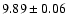 $ 9.89 \pm 0.06$
