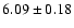 $ 6.09 \pm 0.18$