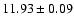 $11.93 \pm 0.09$