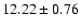 $12.22 \pm 0.76$