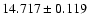 $14.717\pm0.119$