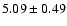 $ 5.09 \pm 0.49$