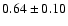 $0.64\pm 0.10$