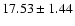 $17.53 \pm 1.44$