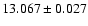 $13.067 \pm 0.027$