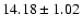 $14.18 \pm 1.02$