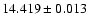 $14.419\pm0.013$