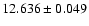 $12.636 \pm 0.049$