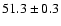 $ 51.3 \pm 0.3$