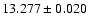 $13.277 \pm 0.020$