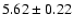 $ 5.62 \pm 0.22$