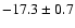 $ -17.3 \pm 0.7$
