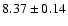 $ 8.37 \pm 0.14$