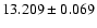 $13.209 \pm 0.069$