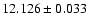 $12.126 \pm 0.033$