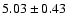 $ 5.03 \pm 0.43$