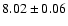 $ 8.02 \pm 0.06$