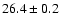 $ 26.4 \pm 0.2$