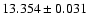 $13.354 \pm 0.031$