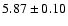 $ 5.87 \pm 0.10$