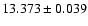$13.373 \pm 0.039$