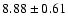 $ 8.88 \pm 0.61$