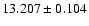 $13.207 \pm 0.104$