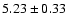 $ 5.23 \pm 0.33$