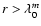 $r>\lambda^m_0$