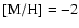 $[{\rm M/H}] = -2$