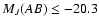 $M_J(AB)\leq-20.3$