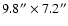 $9.8''\times7.2''$