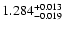 $ 1.284^{\rm + 0.013}_{- 0.019} $