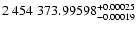 $ 2~454~373.99598^{\rm + 0.00025} _{-0.00019} $
