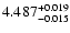 $ 4.487^{\rm + 0.019}_{- 0.015} $